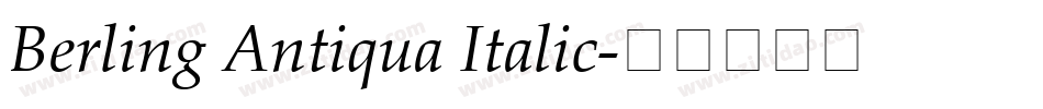 Berling Antiqua Italic字体转换